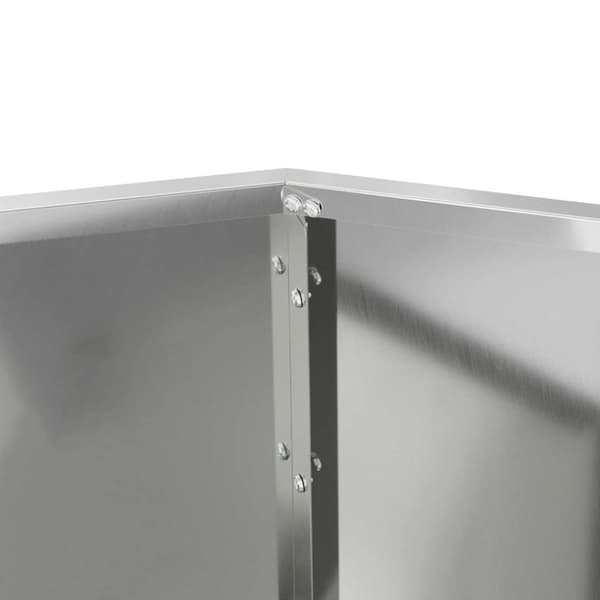 Planteringskärl 2 pcs Silver 100 x 100 x 80 cm