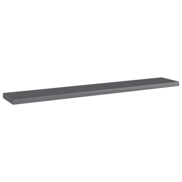 Hyllplan 4 st grå högglans 60x10x1,5 cm konstruerat trä