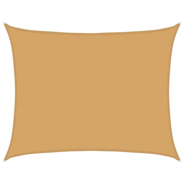 Solsegel 160 g/m² rektangulär sand 6x7 m HDPE