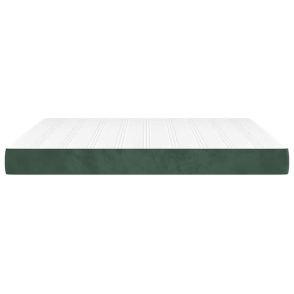 Pocketresårmadrass medium mörkgrön 160x220x20 cm sammet