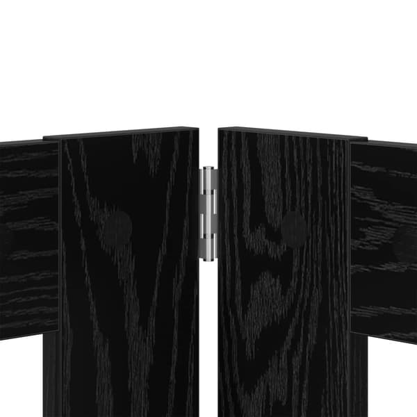Hundgrind med ställningar 2 pcs Svart ek 80 x 80 cm