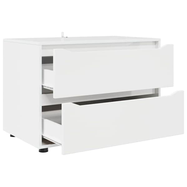 Förvaringsskåp 80 x 48 x 57 cm Konstruerat trä Vit
