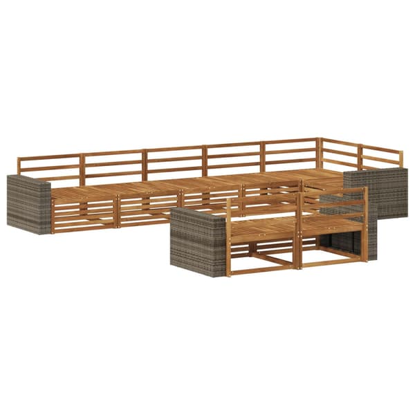 Utomhussoffset 8 pcs Naturlig