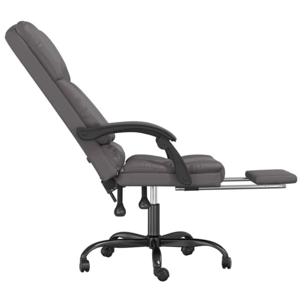 Kontorsstol med massage grå konstläder