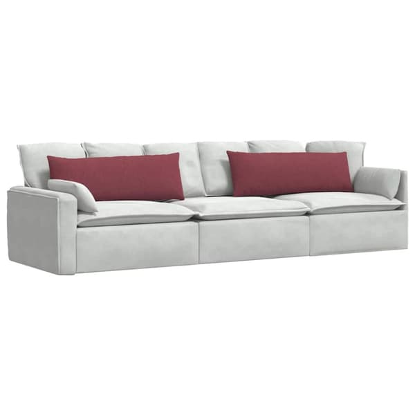 Sofakuddar 2 pcs Vinröd 120 x 40 cm tyg