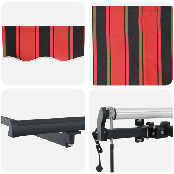 Utfällbar markis Orange 350 x 200 cm tyg