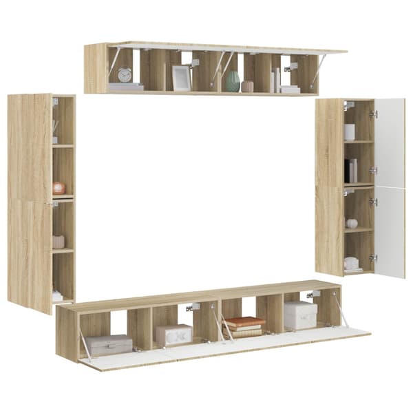 TV-skåp 8 pcs Sonoma-ek