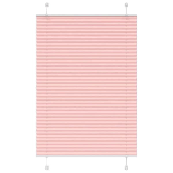 Plisserad persienn rosa 95x100 cm tyg bredd 94,4 cm polyester