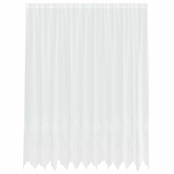 Spetsgardin med gardiner Vit 300 x 245 cm Polyester