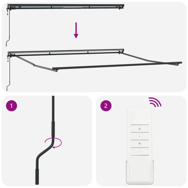 Utfällbar markis Kräm 400 × 300 cm Polyester och aluminium