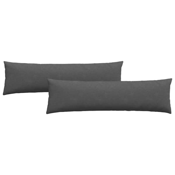 Sofakuddar 2 pcs Mörkgrå 145 x 40 cm Kordread tyg