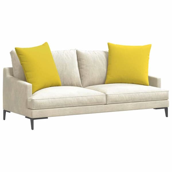 Sofakuddar 2 pcs Ljusgul 60 x 60 cm tyg