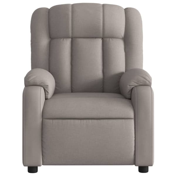 Massagefåtölj taupe tyg