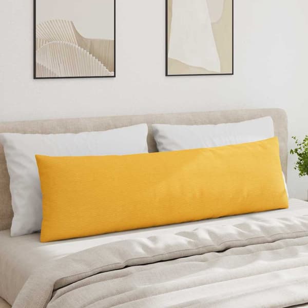 Sofakuddar 2 pcs Ljusgul 145 x 40 cm Kordread tyg