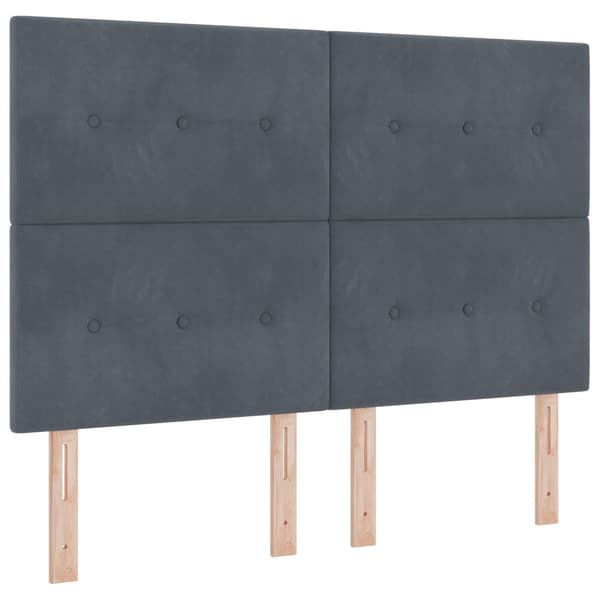 Huvudgavel Mörkgrå 144 cm Sammet