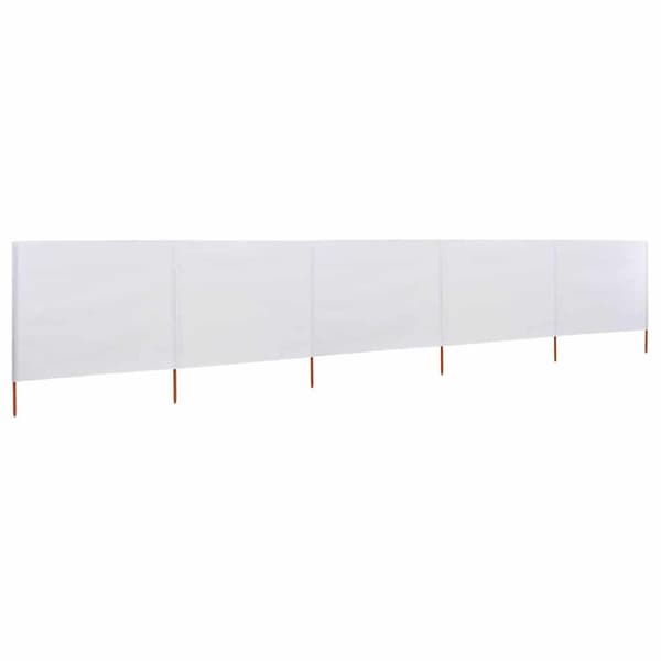 Vindskydd 5 paneler tyg 600x120 cm sandvit