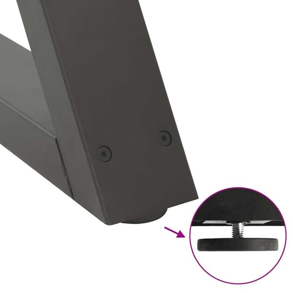 Soffbordsben 2 st antracit 30x(30-31,3) cm stål