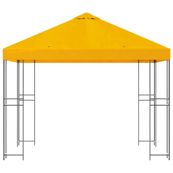 Paviljong 3 x 3 m Gul Polyester och Stål 190 gsm