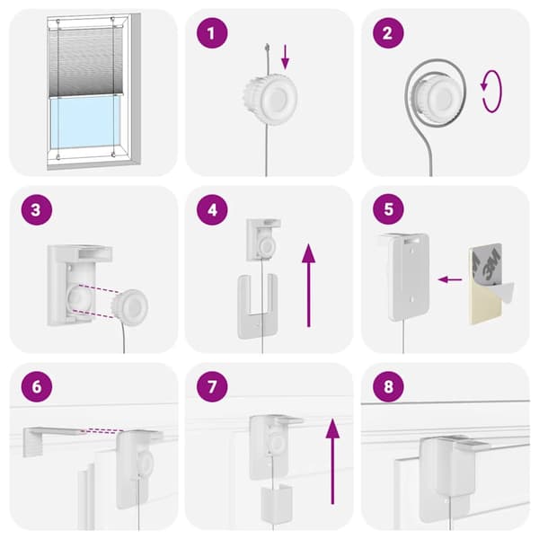 Plisserad persienn blå 70x100 cm tyg bredd 69,4 cm polyester