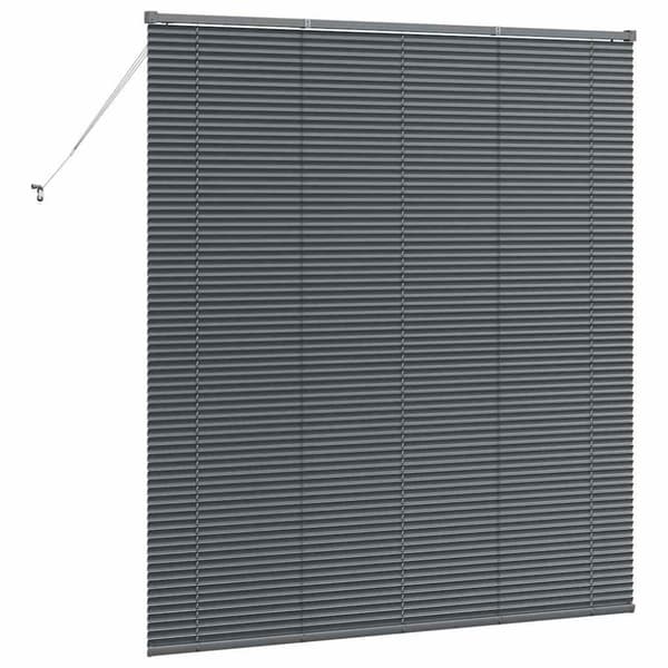 Persienner Mörkgrå 175 x 155 cm Aluminium