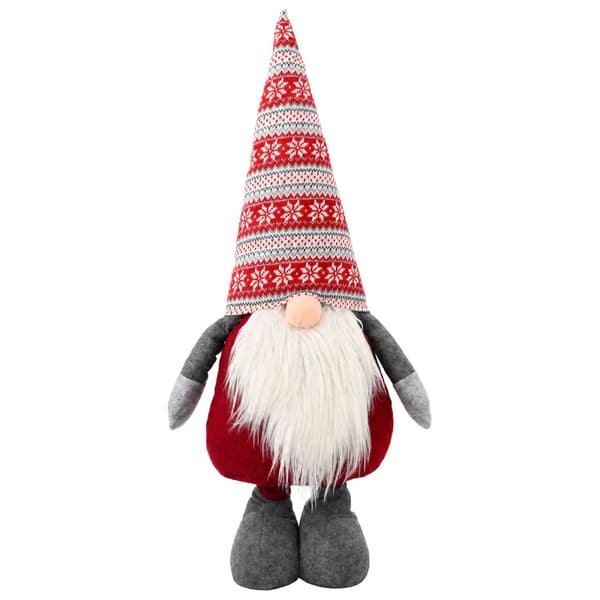 Julnisse med teleskopben Röd 130 cm Polyester