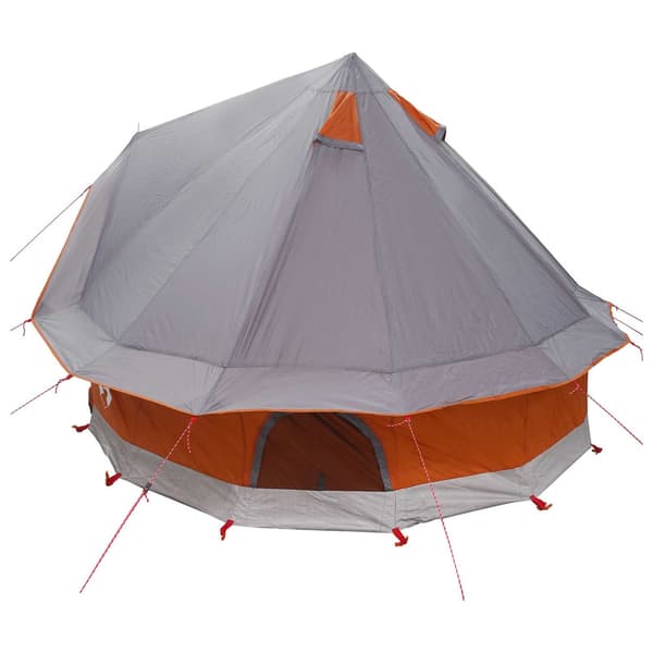 Tipi Tält Grå och orange 250 x 250 cm Polyester och Stål