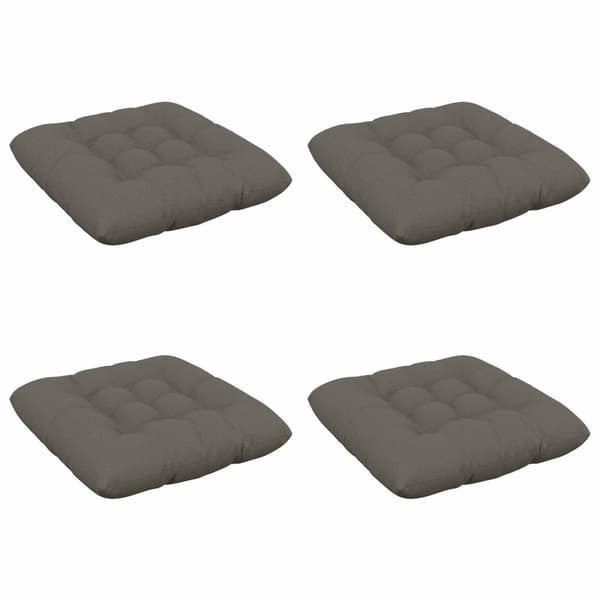 Sittkuddar VIANEN 4 st 100% Polyester Grå 60 x 60 x 12 cm