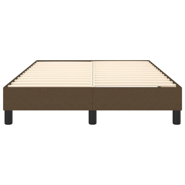 Boxspring-sängram mörkbrun 120x200 cm tyg