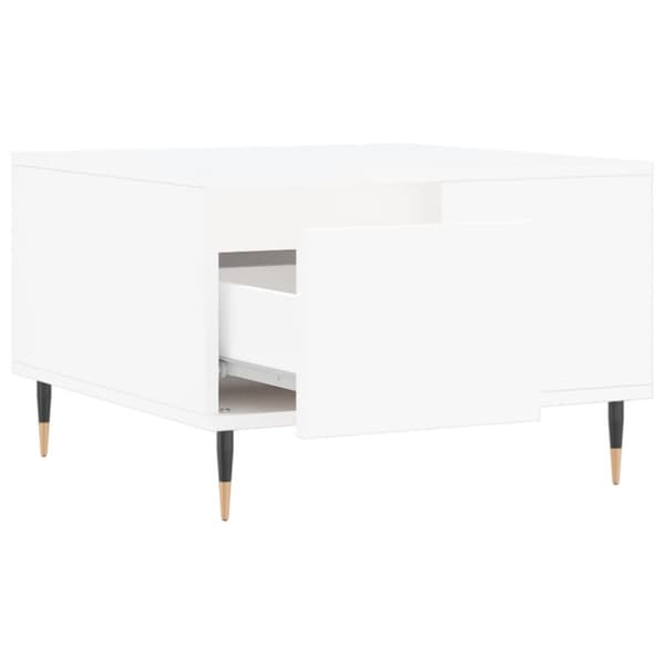 Soffbord vit 55x55x36,5 cm konstruerat trä