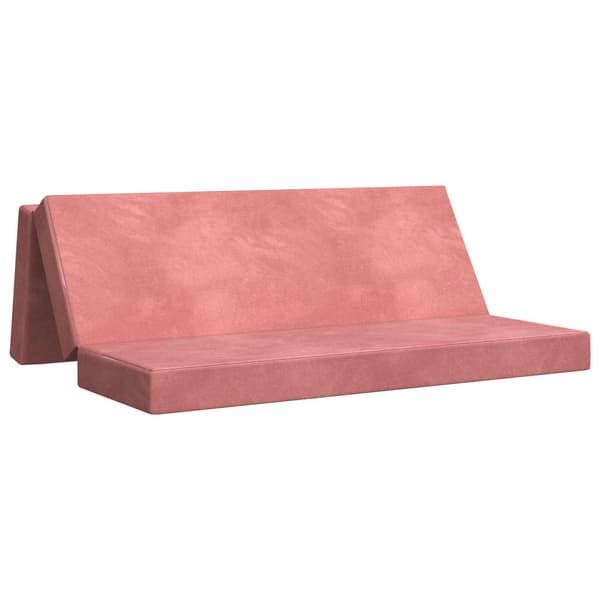 Fällbar Soffbed 200 x 67 x 45 cm Rosa