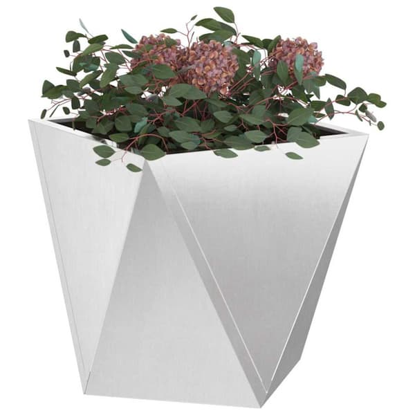 Planteringskärl 2 pcs Silver 30 x 30 x 30 cm Rostfritt stål