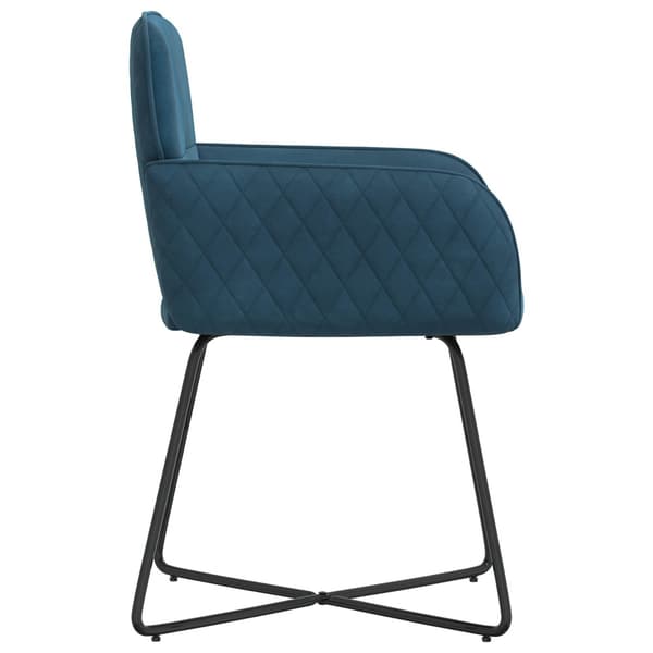 Matstolar 4 pcs Sammet Blå 59 x 56,5 x 86 cm