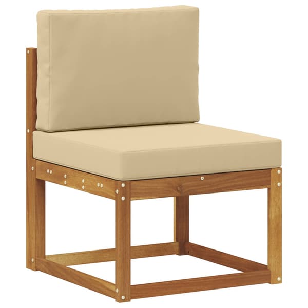 Utomhussoffset 5 pcs Naturlig och Beige Polyester