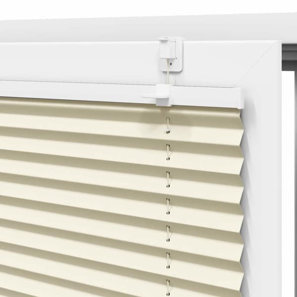 Plisserad persienn cremefärgad 65x150cm tyg bredd 64,4cm