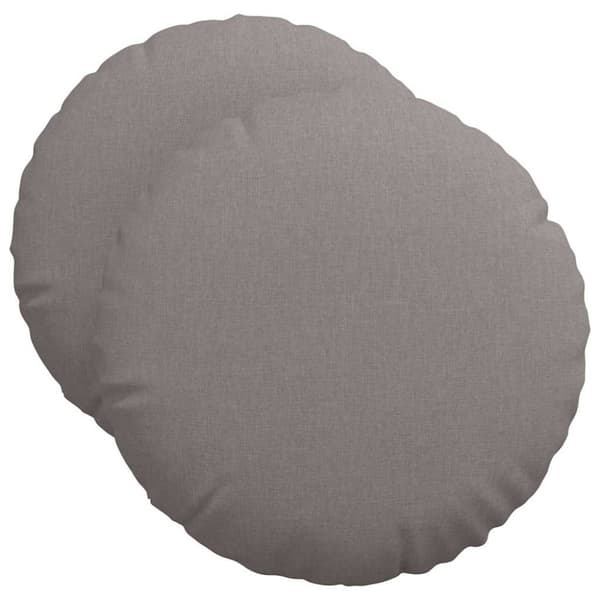 Sittkuddar 2 pcs Taupe Ø50 x 19 cm tyg