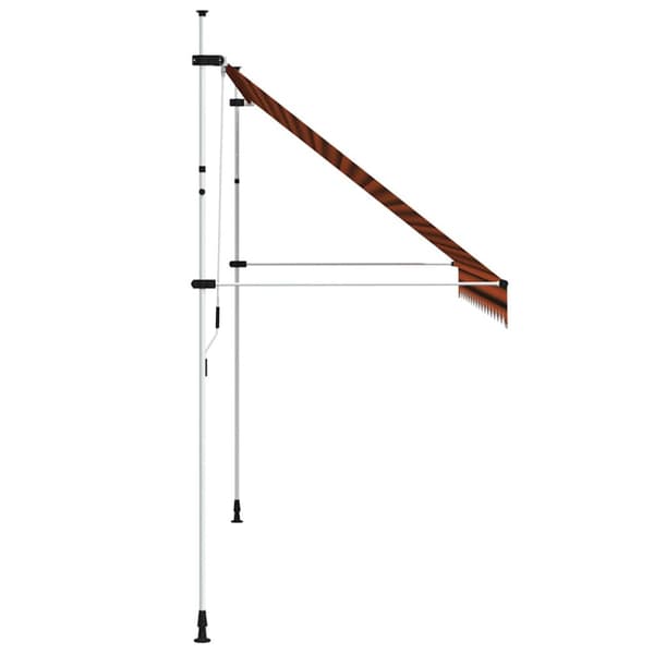 Markis manuellt infällbar 350 cm orange och brun