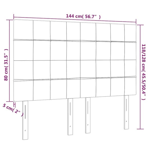 Sänggavel mörkblå 144x5x118/128 cm sammet