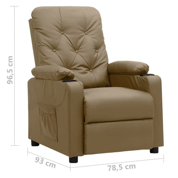 Reclinerfåtölj cappuccino konstläder