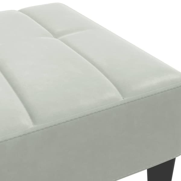 Fotpall Ljusgrå 77x55x31 cm sammet