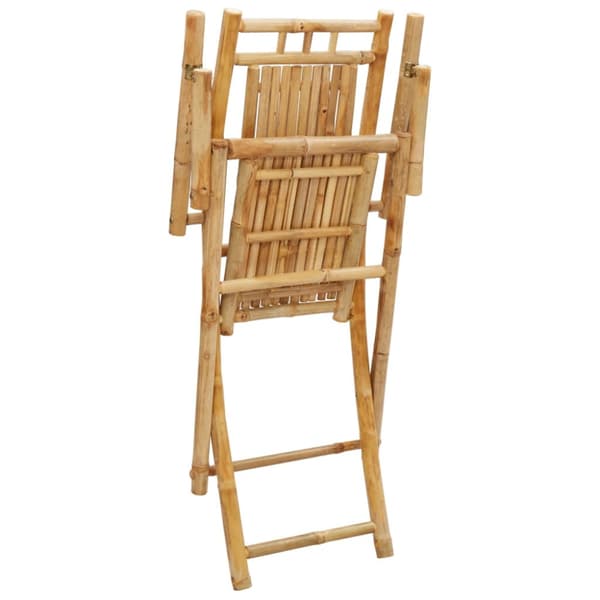 Hopfällbara trädgårdsstolar 8 st 53x66x99 cm bambu