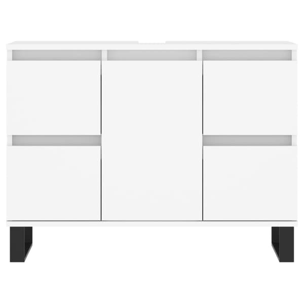 Badrumsskåp vit 80x33x60 cm konstruerat trä