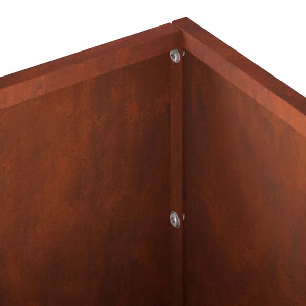 Trädgårdsplanterare 2 st Rostig 80 x 30 x 30 cm