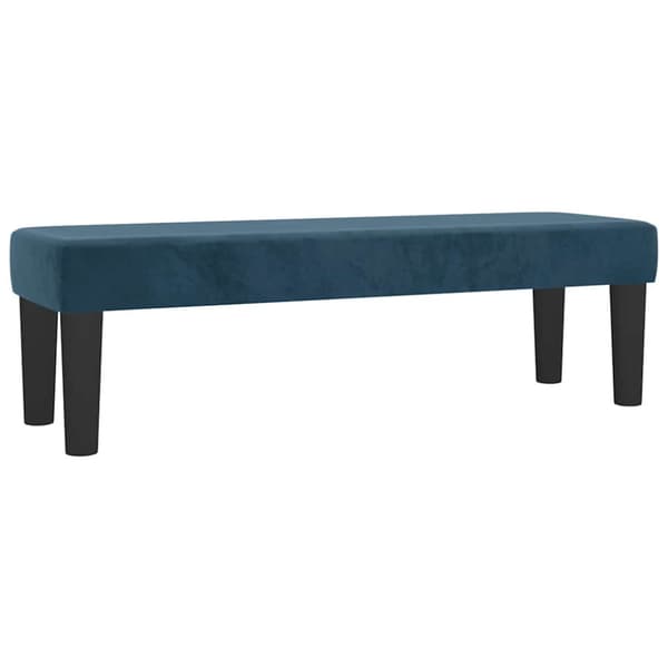 Ramsäng med madrass mörkblå 140x200 cm sammet
