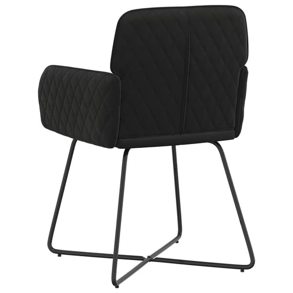 Matstolar 2 pcs Sammet Svart 59 x 56,5 x 86 cm