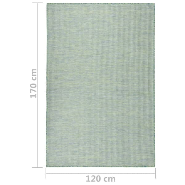 Utomhusmatta plattvävd 120x170 cm turkos