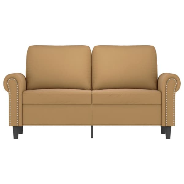 2-sitssoffa brun 120 cm sammet