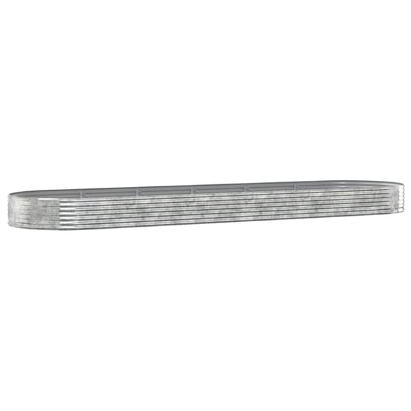 Odlingslåda galvaniserat stål 523x140x36 cm silver