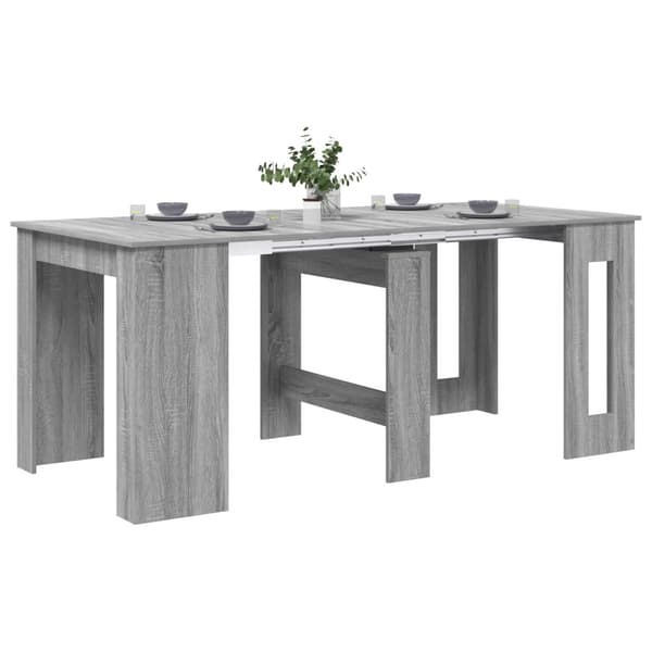 Matbord 180 x 85 x 75 cm Konstruerat trä Grå Sonoma Rektangulär