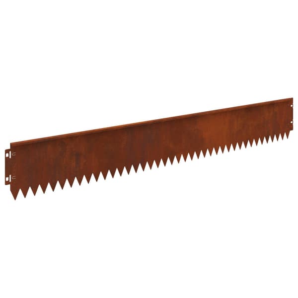 Kant för gräsmatta 10 pcs 103 x 15 cm Stål Rostig