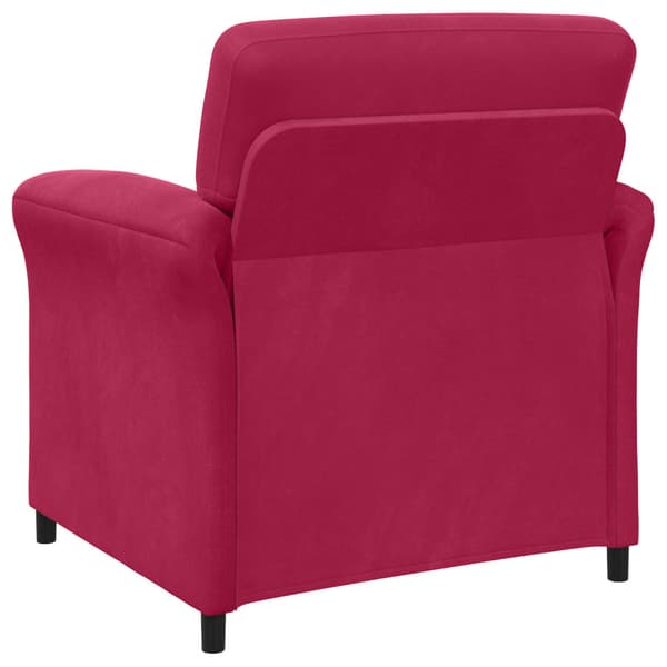 En-sitssoffa Vinröd 88 x 83 x 95 cm Sammet